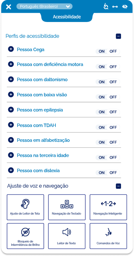 Widget de acessibilidade da EqualWeb
